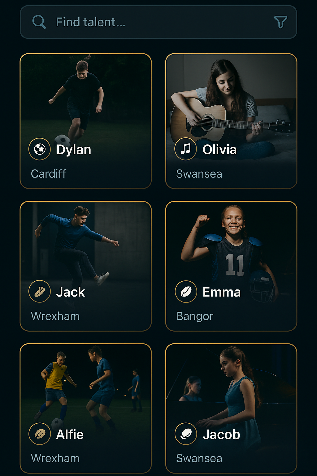 Find Talent Screen